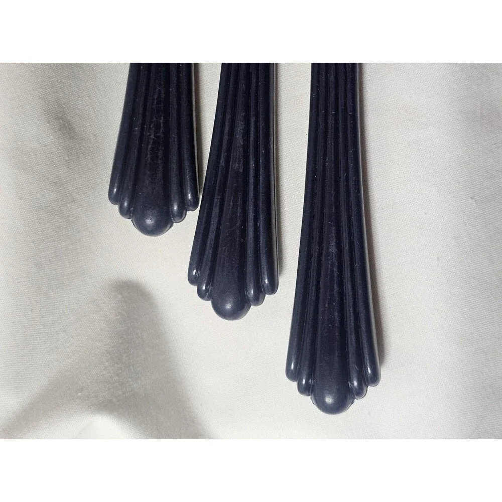 Vintage Navy Fan Shaped Flatware Lot Of 3 Art Deco